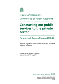 Front Pages from Contracting out public services to the private sector UK small