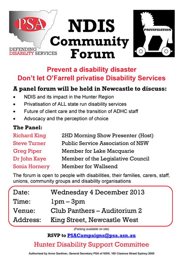 NDIS Community Forum PSA HDSC medium