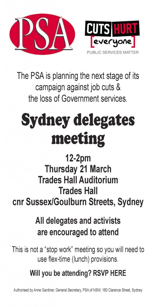 Delegates Meeting Sydney PSA 