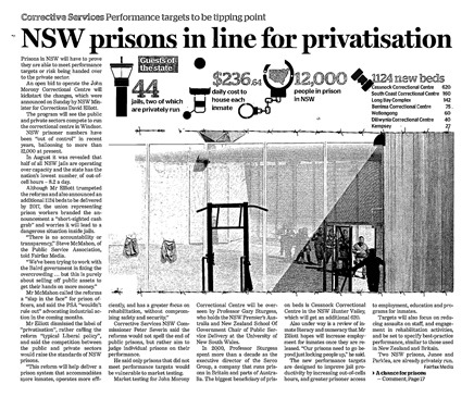 NSW prisons in line for privatisation - The SMH March 21 2016medium
