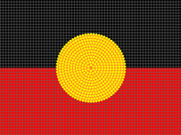 Indigenous flag dot painting small