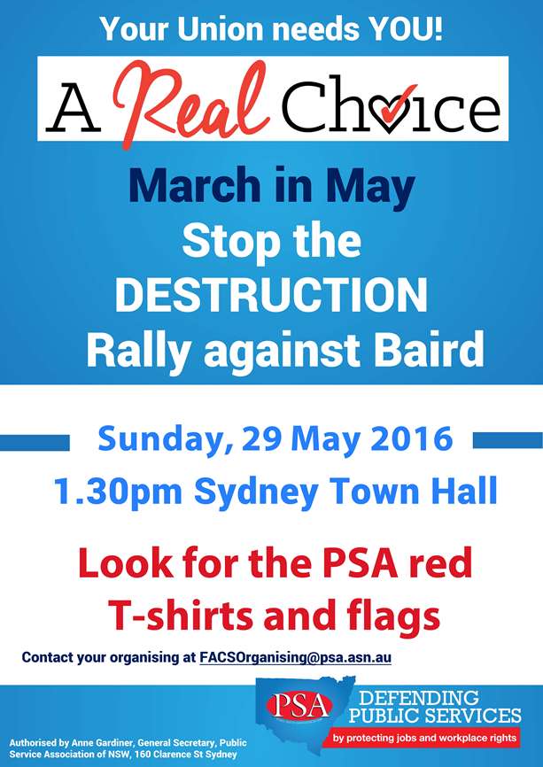 RALLY 29 May - Stop the destruction Baird Rally - May 2016medium2