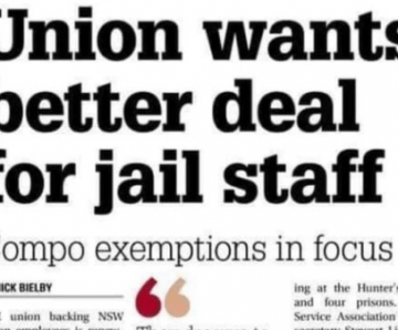 Union calls for better workers compensation deal for corrections staff - Newcastle Herald 9 Jan 2021
