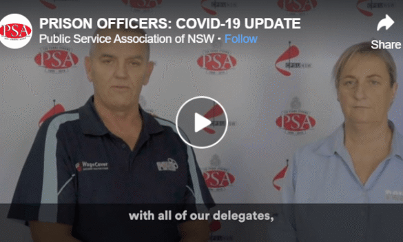 PRISON OFFICERS: COVID-19 UPDATE