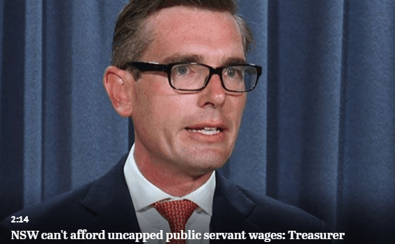NSW Treasurer attacks ALP’s public service wage rise plan as ‘reckless’ – SMH 13/03/2019